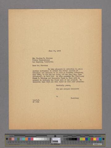 Letter from Peter SooHoo to Charles N. Stevens