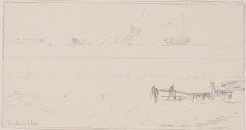 Sheet with Two Coastal Views