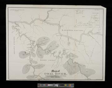Map of Coal River, in Kanawha & Boone Counties, West Virginia