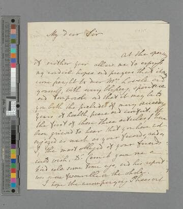Hannah More. Letter to Dr. Lovell