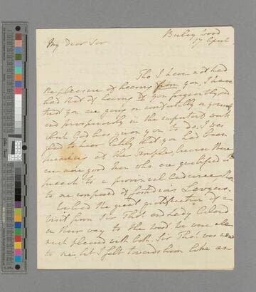 Hannah More. Letter to Rev. Charles Hoare