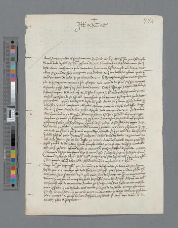 Gonzalo Fernandez de Oviedo y Valdes letter to Pedro de la Gasca, Bishop