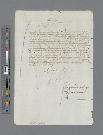 Felipe II, King of Spain, letter to the Governor of Venezula