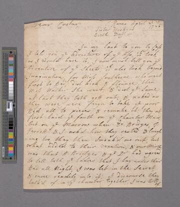 Charles Leigh, 1700-1766, letter to Theophilus Leigh