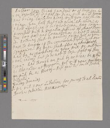 Beauchamp, Richard. Letter to Richard Shackleton