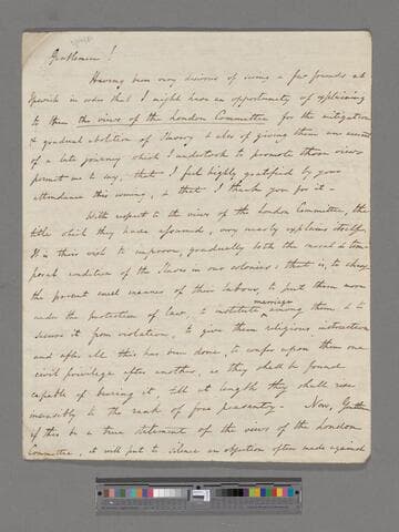 [Clarkson, Thomas]. Speech used in forming the Committees in 1823 & 1824