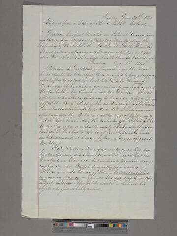 Colver, Nathaniel. Letter to [unknown]
