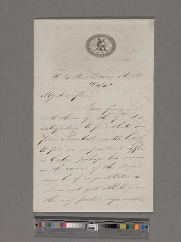 Beaumont, John. Letter to [Thomas Clarkson]