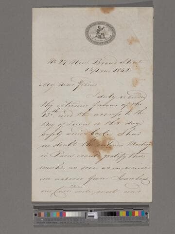 Beaumont, John. Letter to Thomas Clarkson