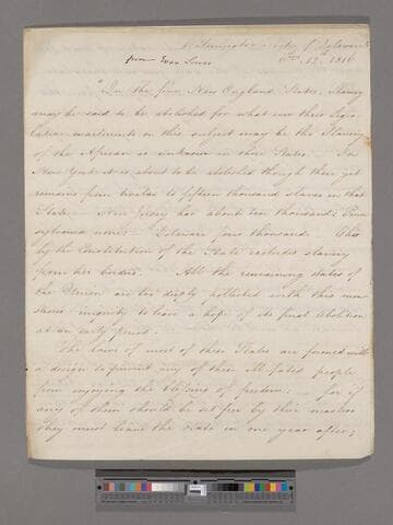 Lewis, Evan. Letter to [Thomas Clarkson], extract