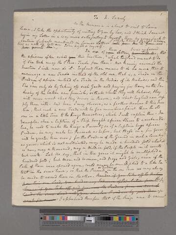 Clarkson, Thomas. Letter to Friendly Society at Sierra Leone