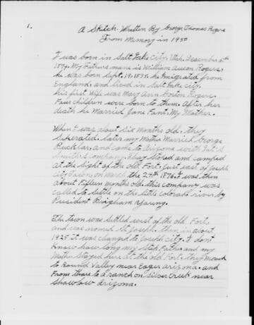 Autobiography of George Thomas Rogers [microform]: 1950