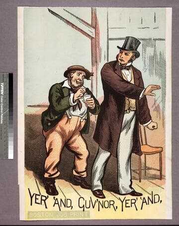 Yer' 'and, Guv'nor, yer' 'and