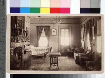 Gilman's Series of Grant Views taken at Mt. McGregor.  No. 6: Bed Scene