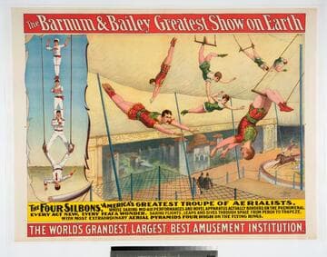 Barnum & Bailey greatest show on Earth : the four Silbons, America's greatest troupe of aerialists