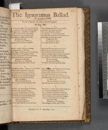 The ignoramus ballad. To the tune of, Let Oliver now be forgotten