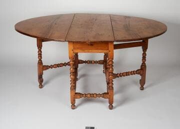 Oval Table with Falling Leaves