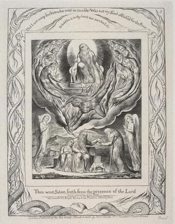 Illustrations of the Book of Job invented & engraved by William Blake  [6 of 22 engravings]