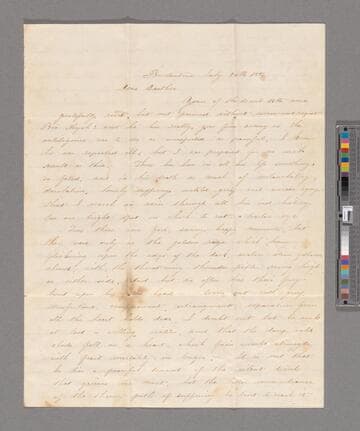 Barton, Clara Harlowe. Letter to Stephen Barton