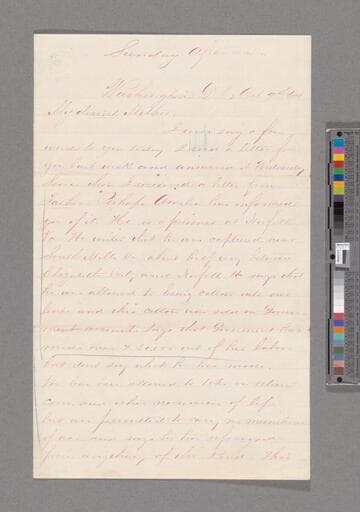 Barton, Samuel Rich. Letter to Elizabeth Rich Barton
