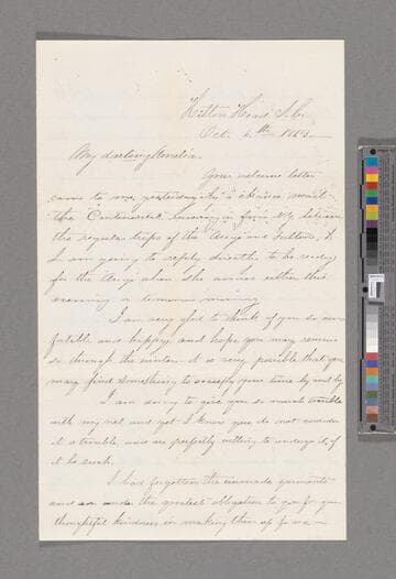 Barton, Clara Harlowe. Letter to Amelia Barton