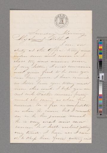 Barton, Samuel Rich. Letter to Elizabeth Rich Barton
