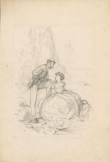 Man and Woman on a Rocky Shore