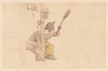 An Old Hag with a Broom