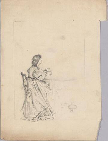 Woman Seated at Table