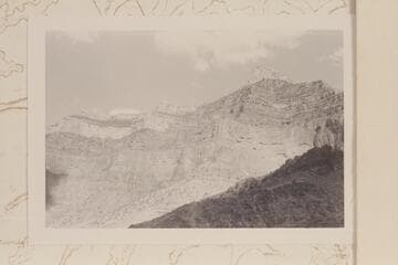 Shiva Temple looking east from minor point at 3600 ft. level west of junction of Dragon and Crystal Creeks