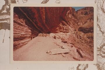 Ledge with ruins at Mile 137 1/2 left bank