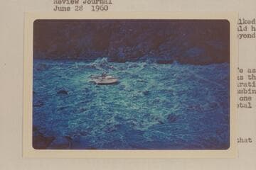 The "Rapid Eater" of the Don Smith-Anchor Boat party attempting an up run of Vulcan Rapid