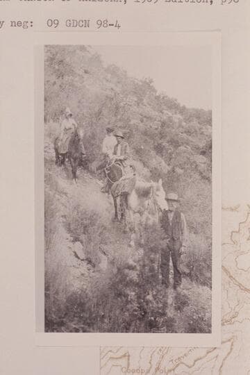 Louis Boucher wrangling a party down the Boucher Trail