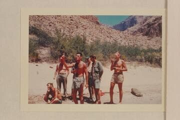 Garth Marston with a verse of the Disney ditty.  Mile 205.  Larry Sanderson; Rod Sanderson; John Doerr; Bill Beer; Bob Malott