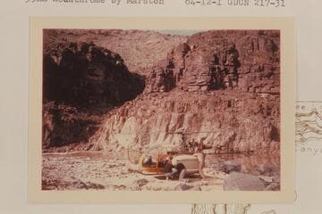 Unloading a Sportyak from a chopper at 217 Mile Rapid
