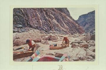 Nosing the Sportyaks down Horn Creek Rapid