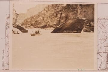 Up Marble Canyon from below Sheer Wall Rapid at Mile 15