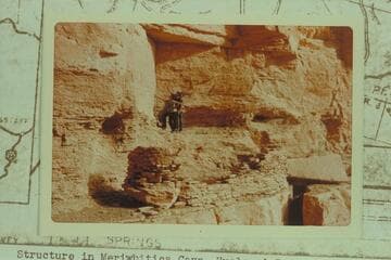 Structure in Meriwitica Cave, Hualapai Indian Reservation