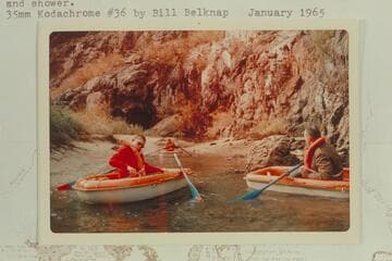 Warm lagoon 1/2 mile below Hoover Dam right bank where hot springs come into river.  Flow easily "size of a man's body."  Nice pools and shower