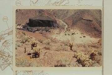Lava remnant and side canyon at Mile 222