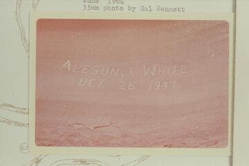 Inscription of Harry Aleson and Georgie White.  Saddle of The Bowknot