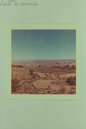 Easterly to the San Juan across Desha and Piute Canyons from look-out on road east of Navajo Begay.  The valley was named Dumpling Valley by Berhheimer