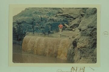 Jorgen Visbak at the travertine spring at Mile 212.8