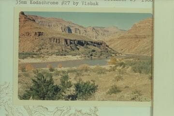 Up at Granite Park showing the section where the river follows a fault