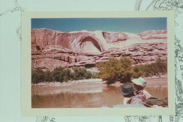 Arch above WArmspring Canyon on right bank