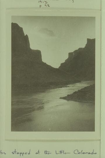 View up into Marble Canyon from the mouth of the Little Colorado