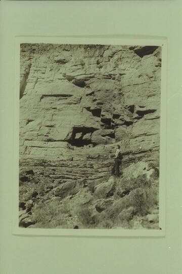 Bruce Wilson near the granaries.  Nancoweap Creek