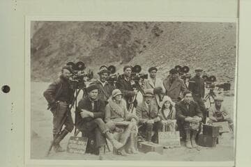 Cameras and crew of "Bride of the Colorado" at Hermit Rapid