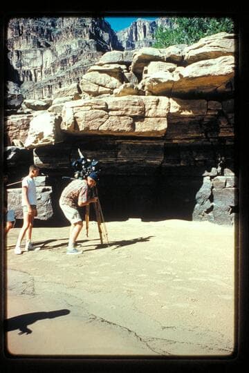 Vee picks up the tripod; Mile 214