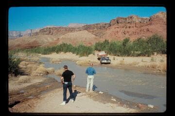 Jet boat crossing; Paria Creek
